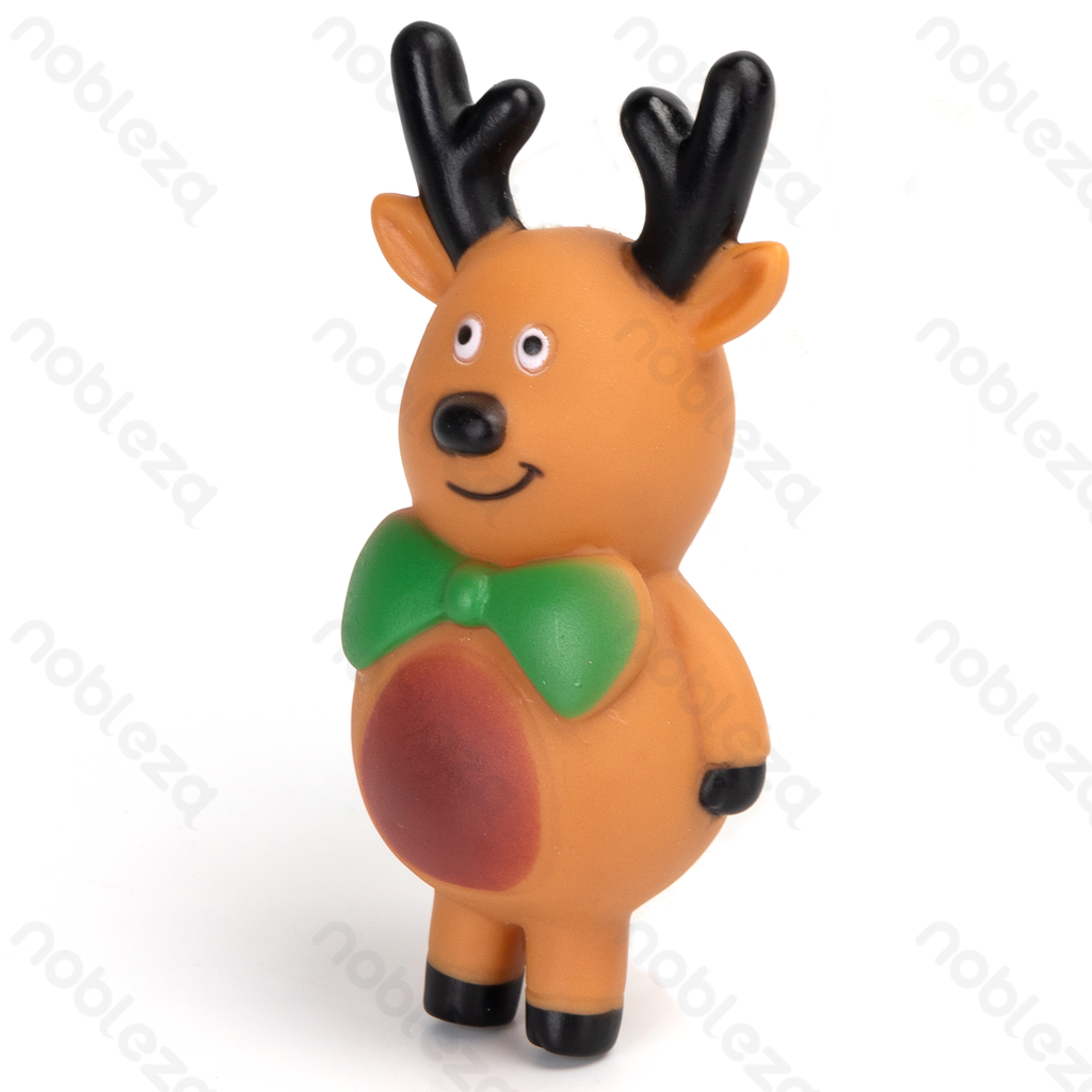 Aigostar Squeaky toy Vinyl Christmas elk L12.8*W6.1cm Brown