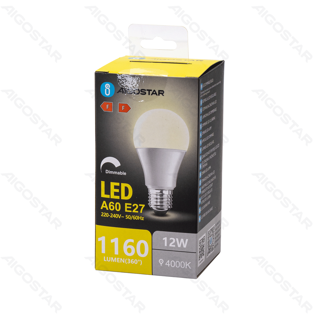 Aigostar Dimbare LED-lamp A60 E27 12W 4000K