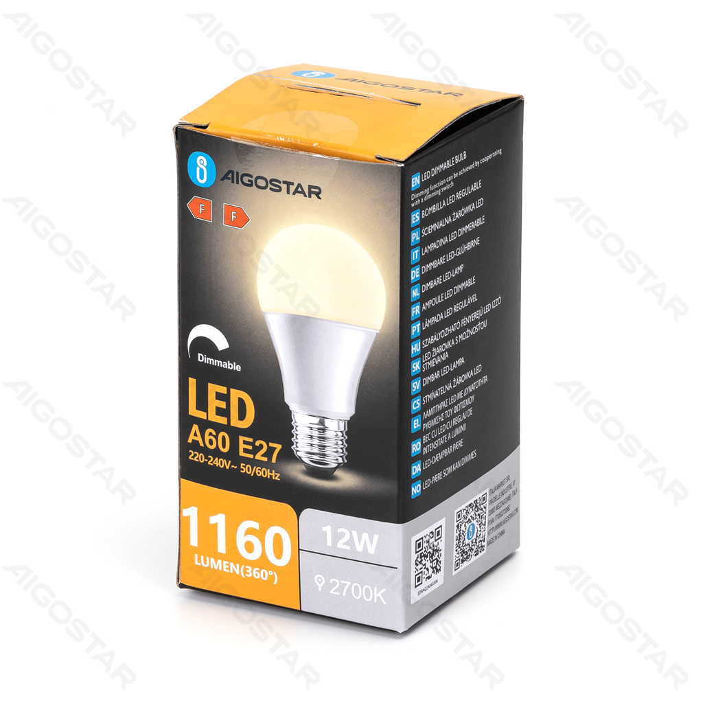 Aigostar Dimbare LED-lamp A60 E27 12W 2700K