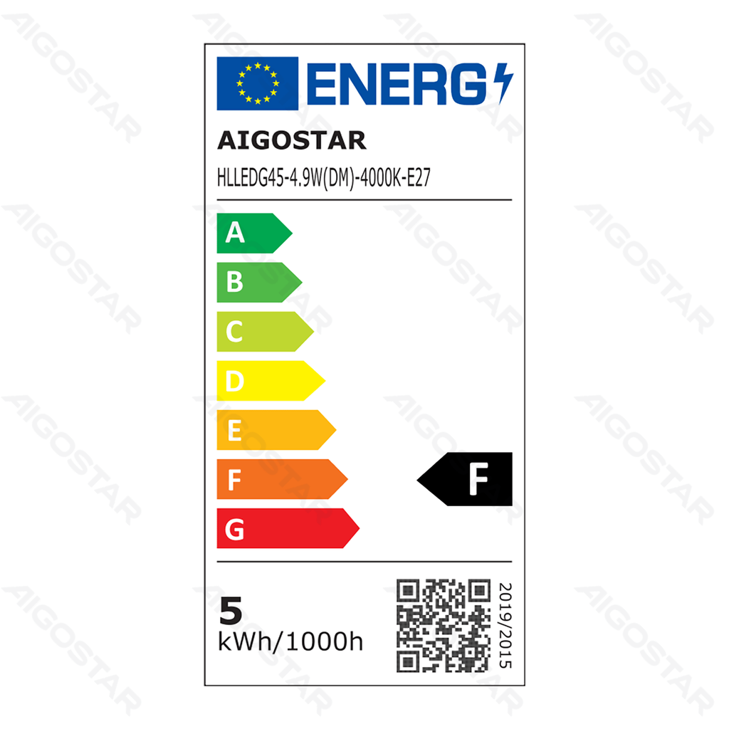 Aigostar Dimbare LED-lamp G45 E27 4 9W 4000K