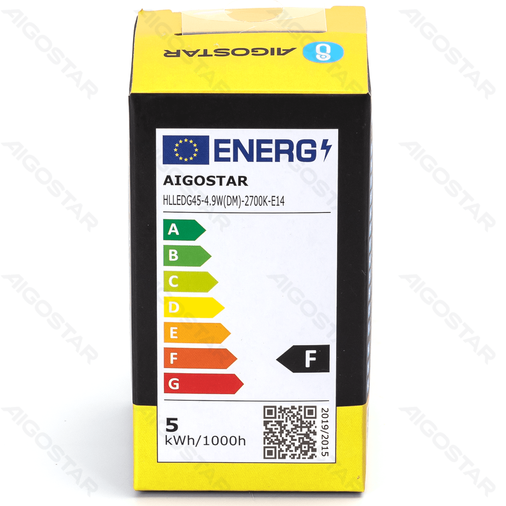 Aigostar Dimbare LED-lamp G45 E14 4 9W 4000K