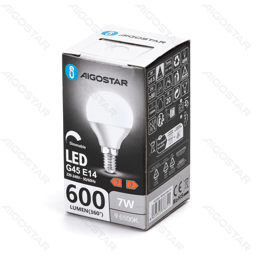 Aigostar Dimbare LED-lamp G45 E14 7W 6500K