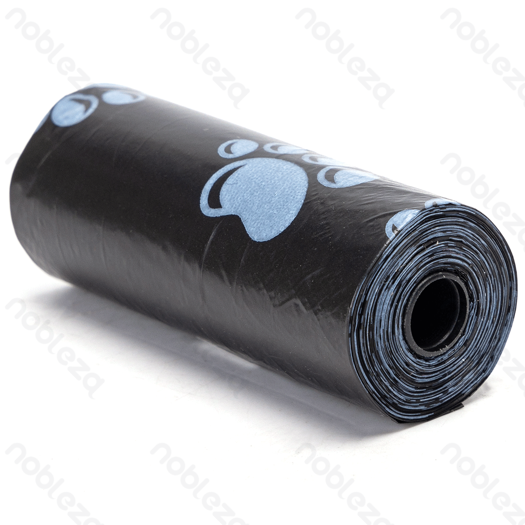 Aigostar Waste bags Dog paw print W23*L32cm 0.8 mil Black 6pcs