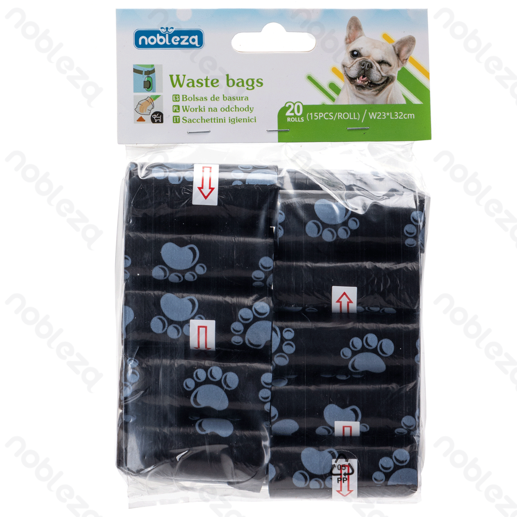 Aigostar Waste bags Printed patterns W23*L32cm 0.8 mil Black 20pcs