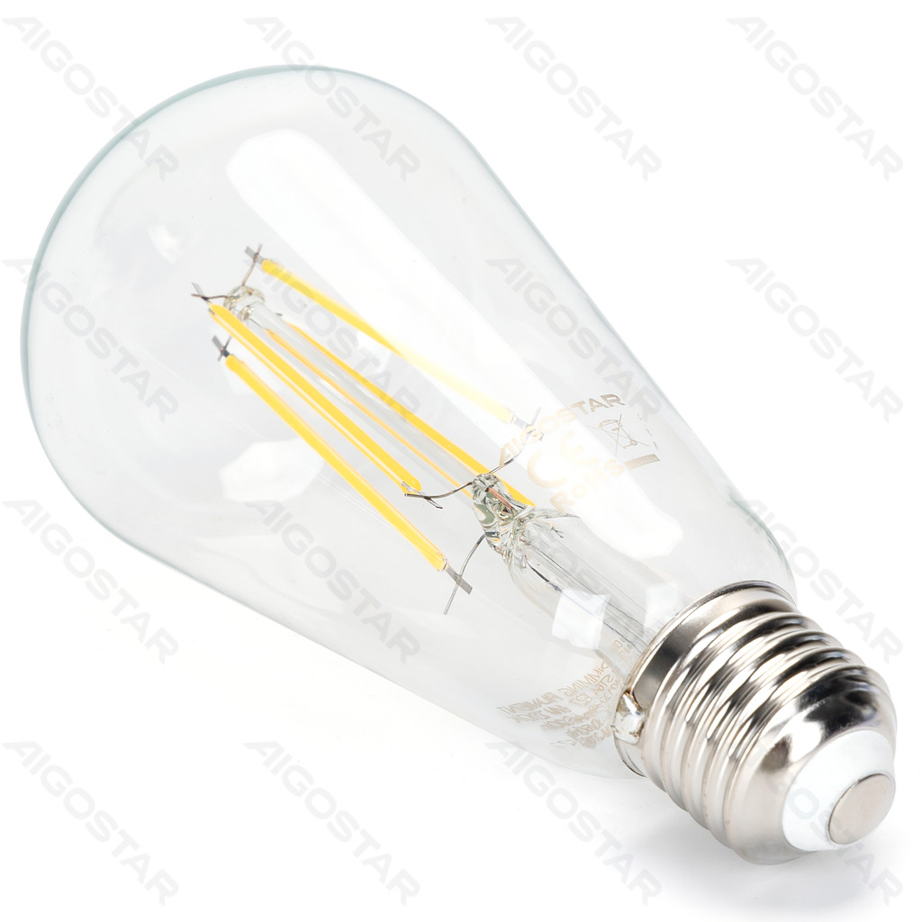 Aigostar Dimbare LED-gloeidraad ST64 E27 6W 2700K