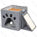 Aigostar Opvouwbare kattenmand met kruidbare kattenkrabplank