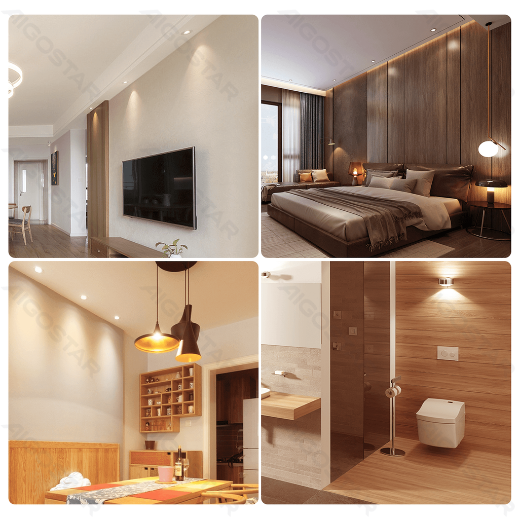 Aigostar LED GU10 3W 4000K dimbare lamp met glazen lampenkap