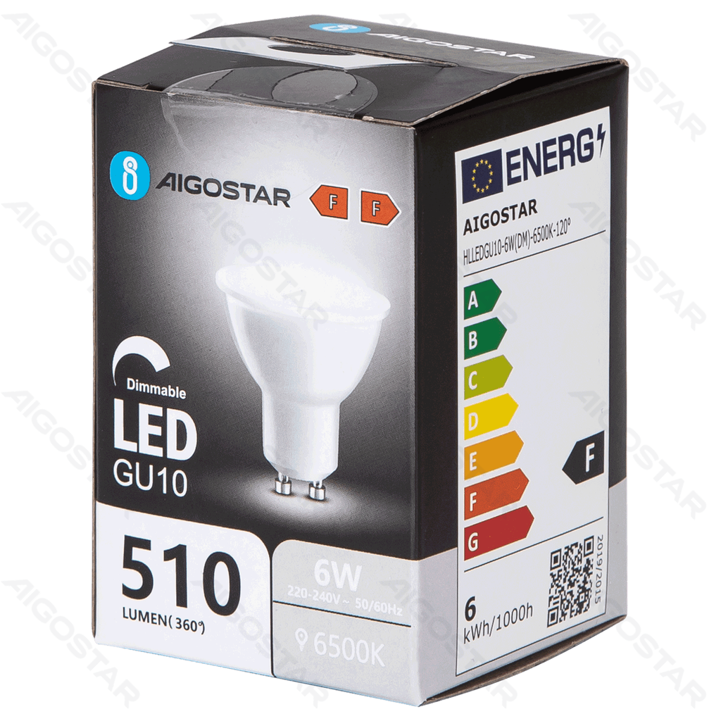 Aigostar LED GU10 6W 6500K dimbare lamp met lampenkap