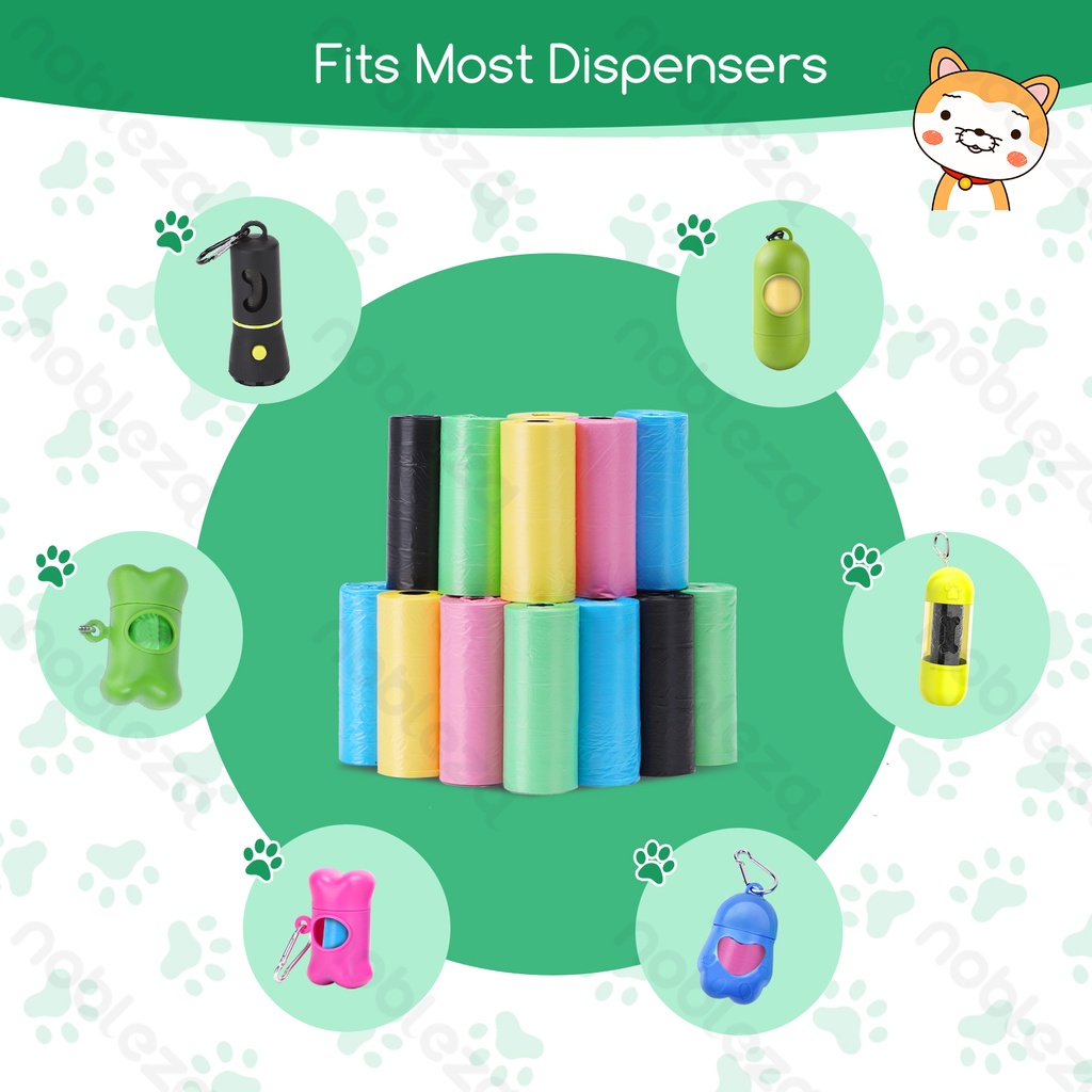 Aigostar Waste bags W23*L32cm 0.8 mil Blue&Pink&Yellow&Green&Black 20pcs