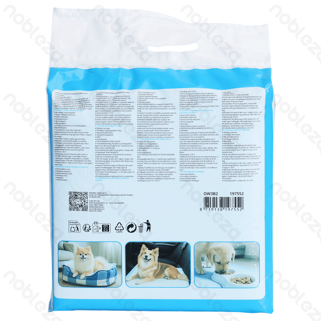 Aigostar Pet pad S L40*W60cm White&Blue 10pcs