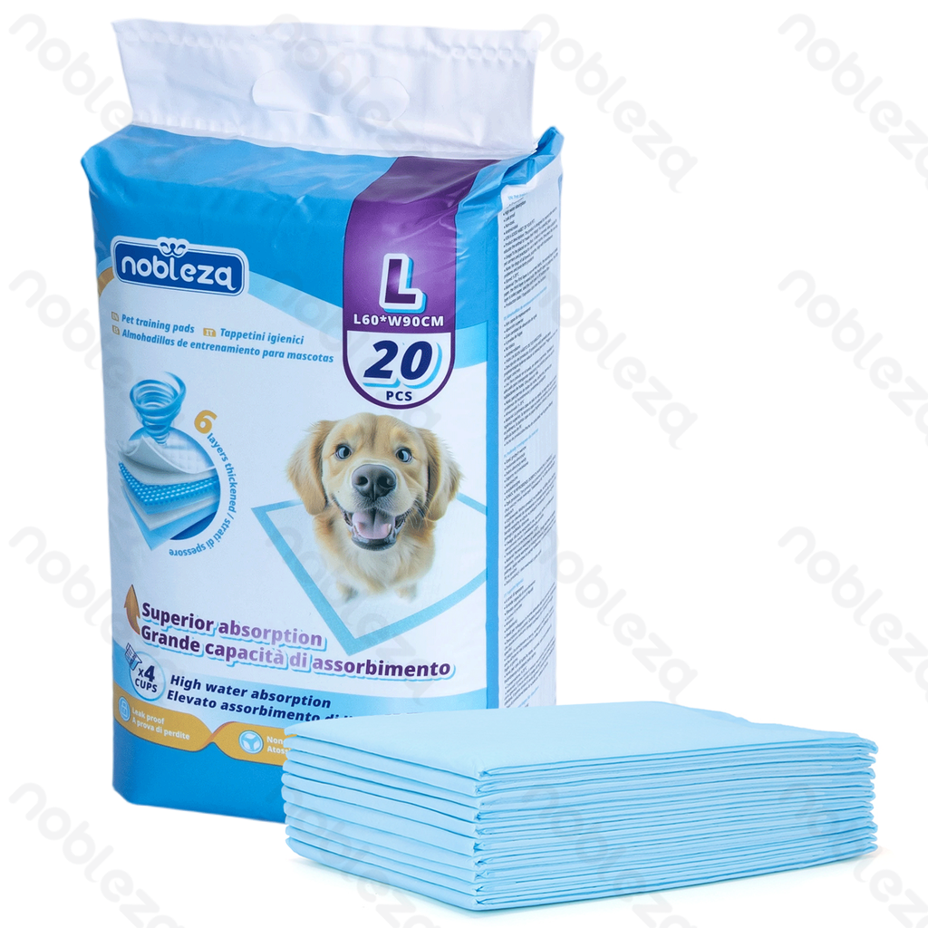 Aigostar Pet pad L L60*W90cm White&Blue 20pcs
