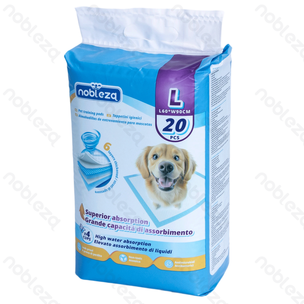 Aigostar Pet pad L L60*W90cm White&Blue 20pcs