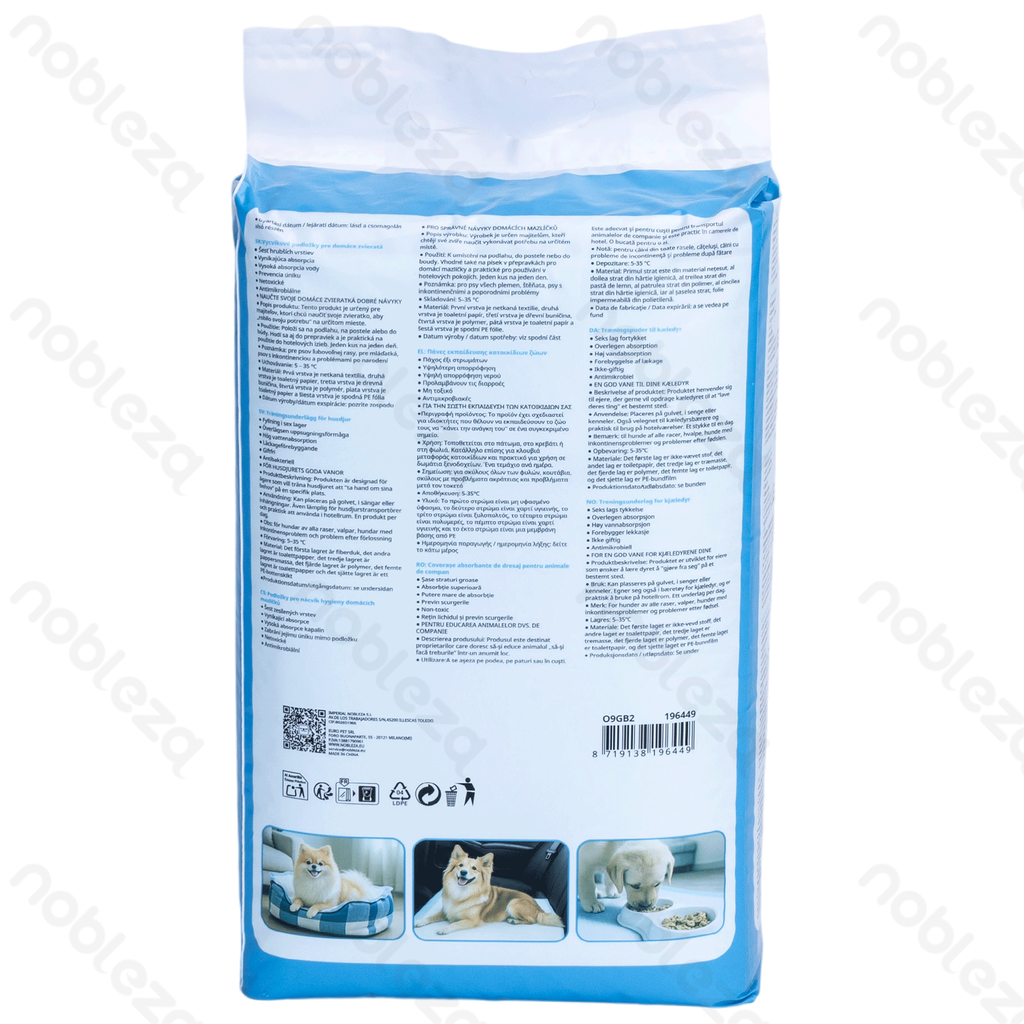 Aigostar Pet pad L L60*W90cm White&Blue 20pcs