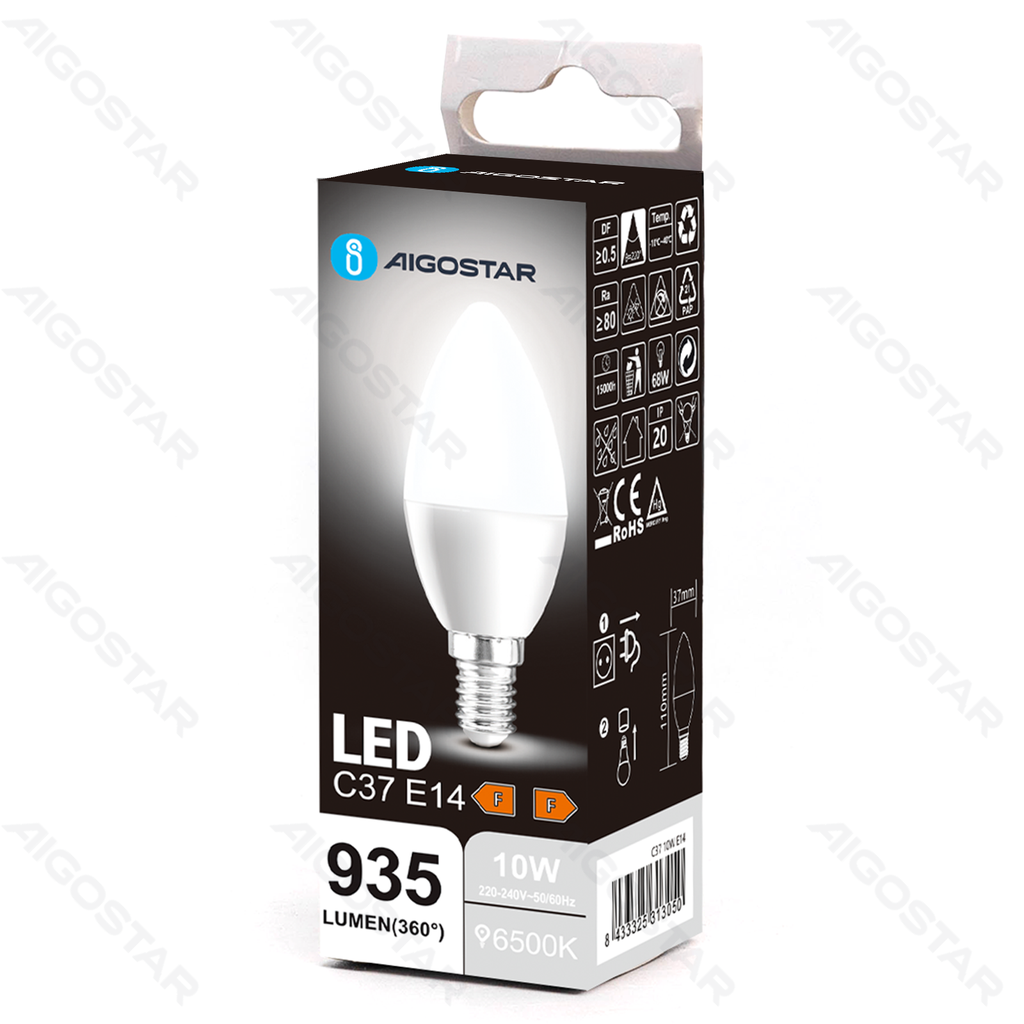 Aigostar LED C37 E14 10W 6500K