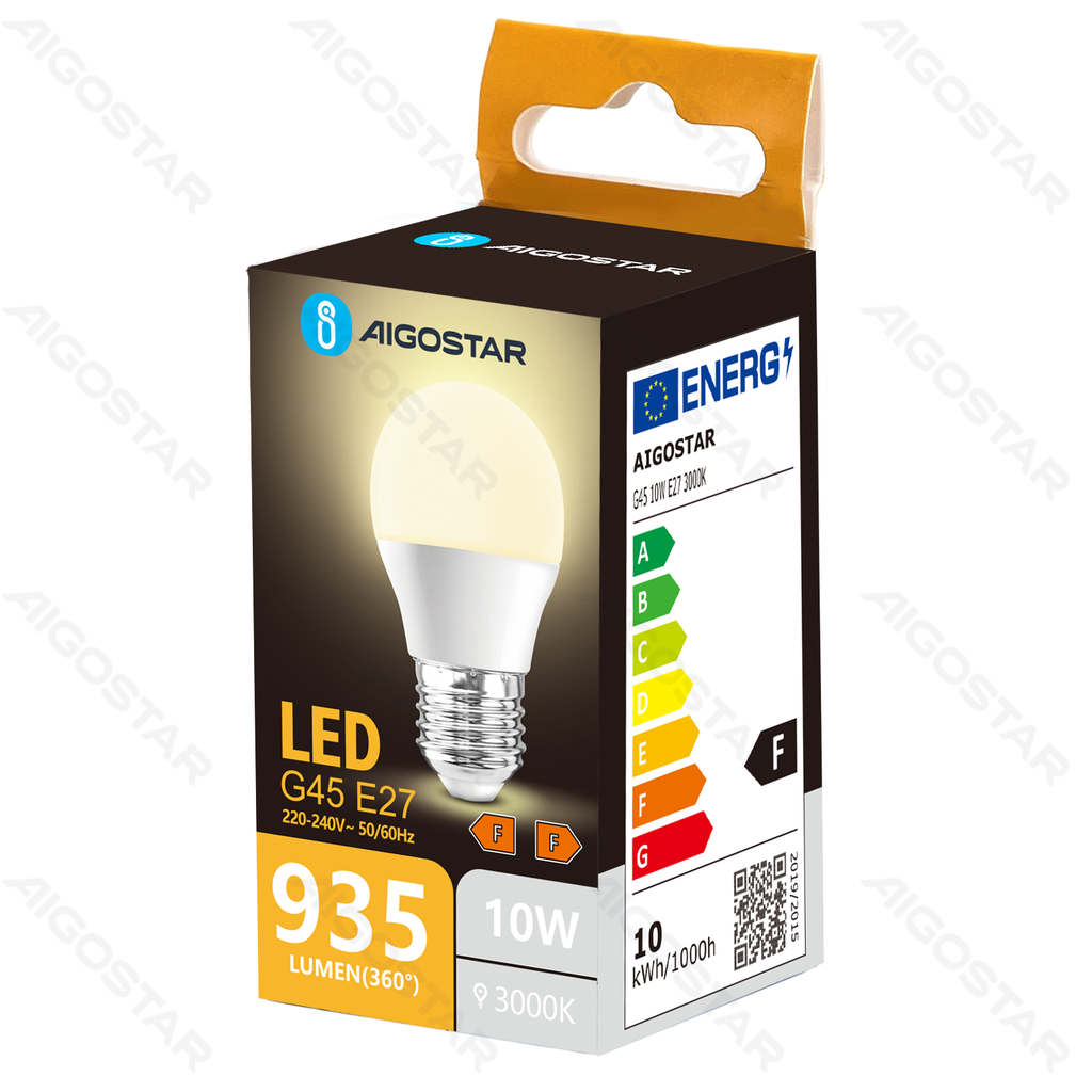 Aigostar LED G45 E27 10W 3000K