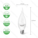 Aigostar LED Kaarslamp CL37 E14 4W 6500K