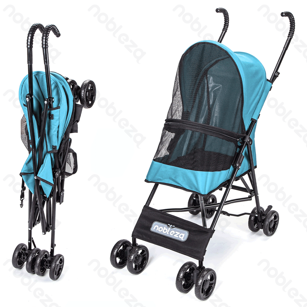 Aigostar Lichtblauwe kinderwagen voor huisdieren