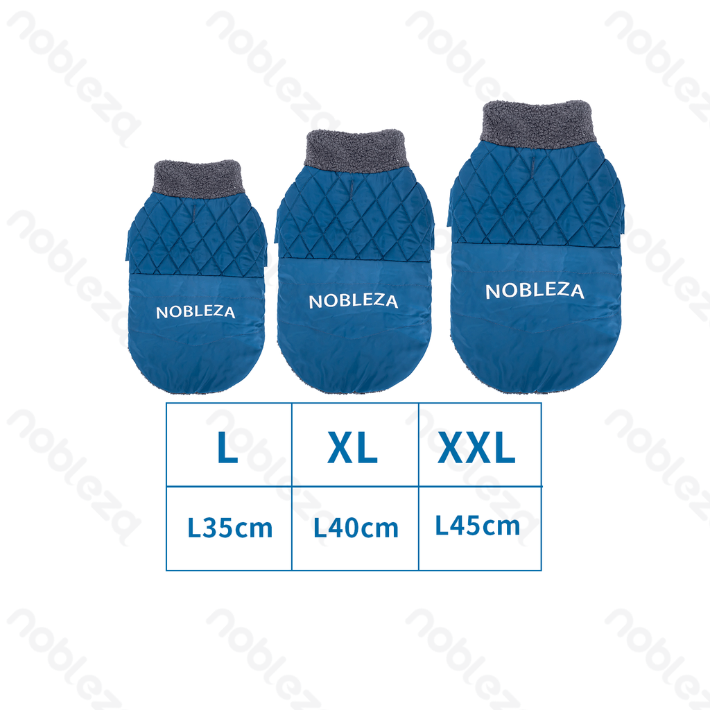 Aigostar Bedrukte katoenen jas voor huisdieren L-35cm/XL-40cm/XXL-45cm blauw/zwart/grijs