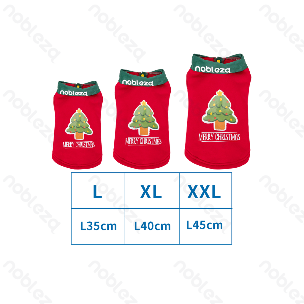 Aigostar Tennisshirt voor huisdieren met kerstmotieven L-35cm/XL-40cm/XXL-45cm rood/groen
