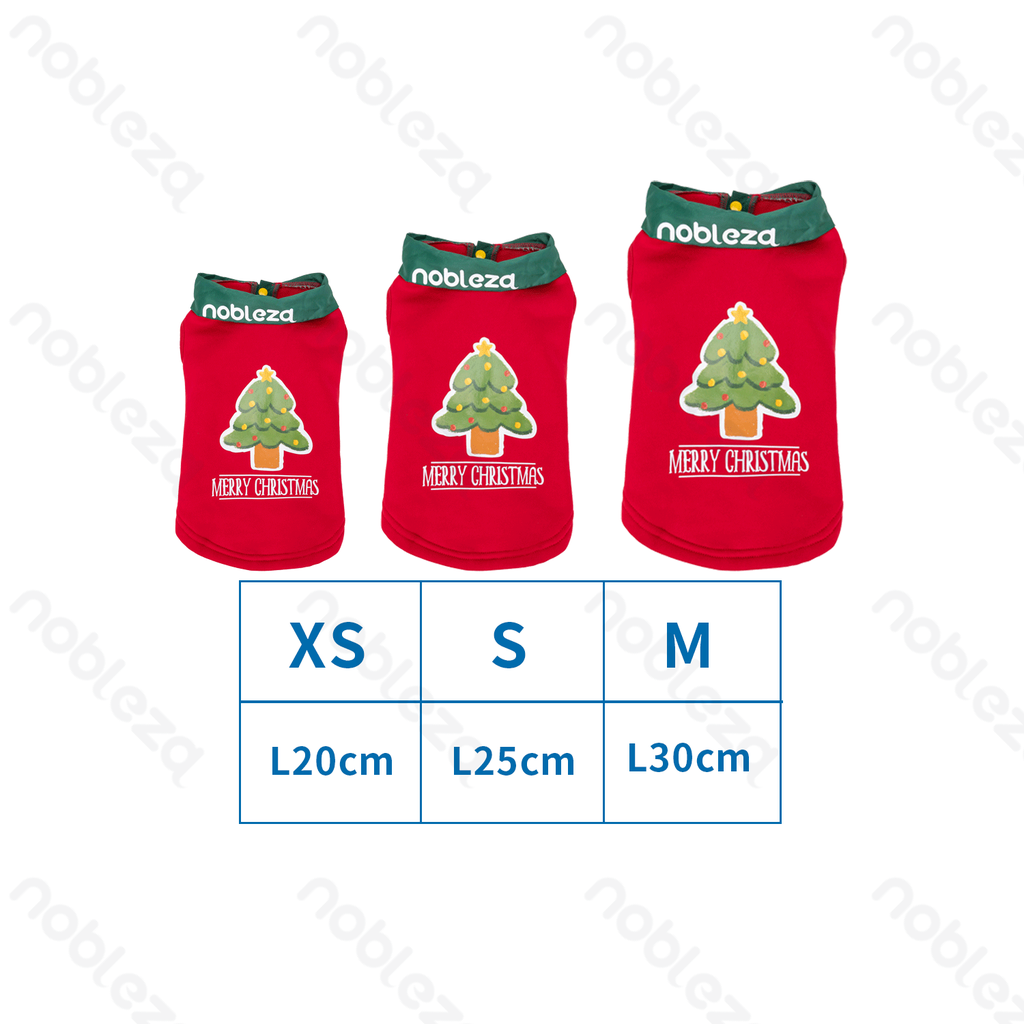 Aigostar Tennisshirt voor huisdieren met kerstmotieven XS-20cm/S-25cm/M-30cm rood/groen