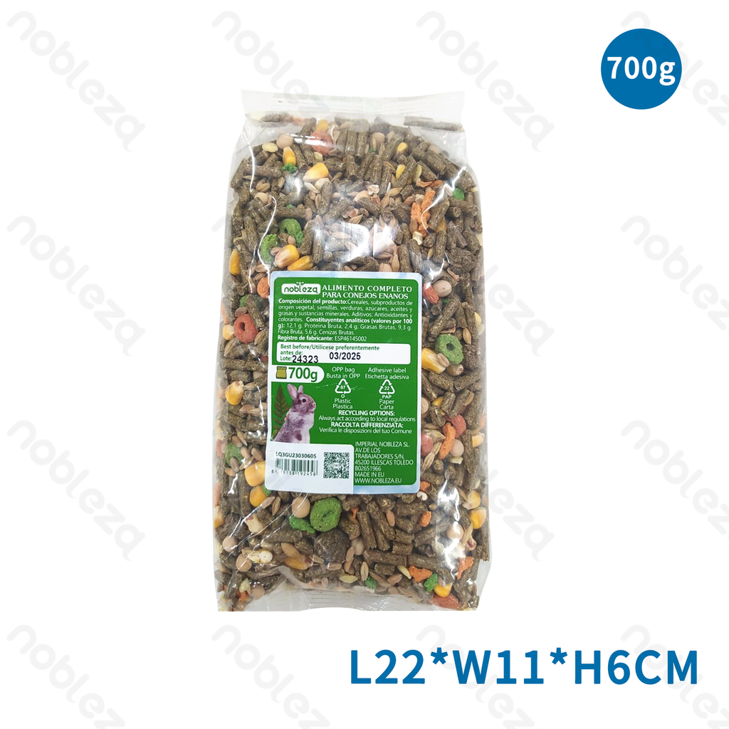 Aigostar Gemengd hoofdvoer voor volwassen konijnen