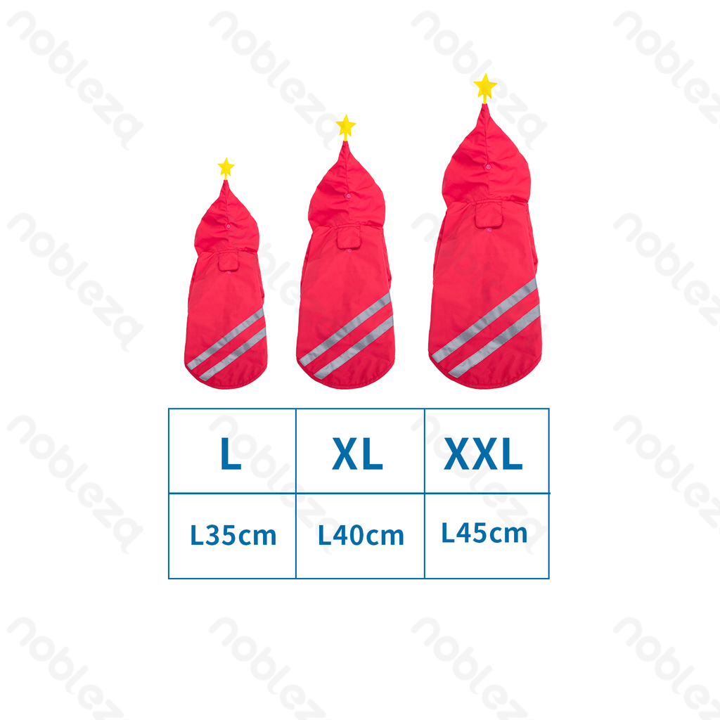 Aigostar Regenjas voor huisdieren met buikflap L-35cm/XL-40cm/XXL-45cm