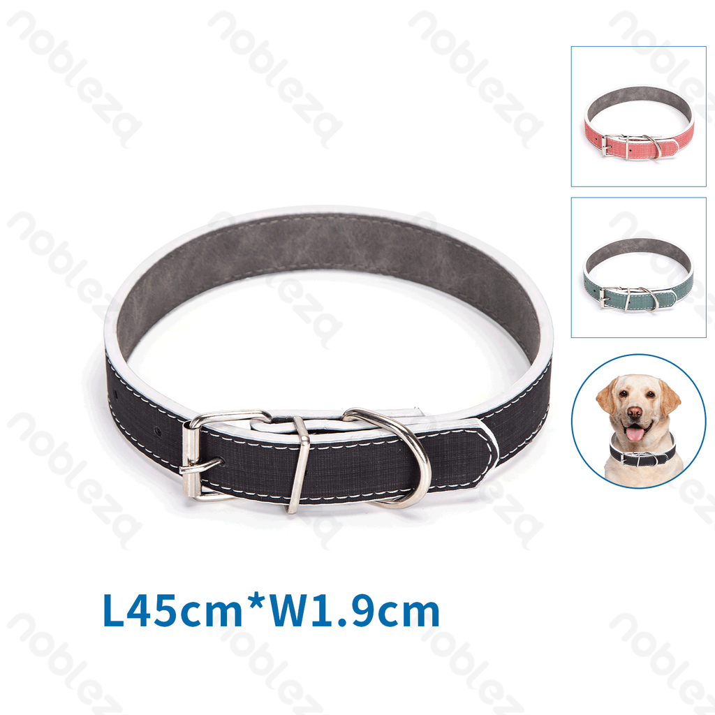 Aigostar PU lederen stevige hondenhalsband