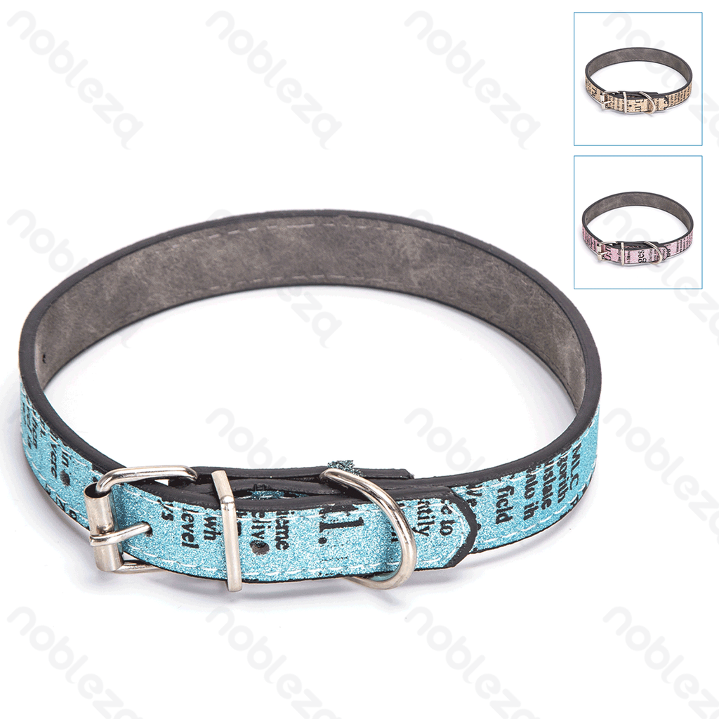 Aigostar PU lederen hondenhalsband met letterprint