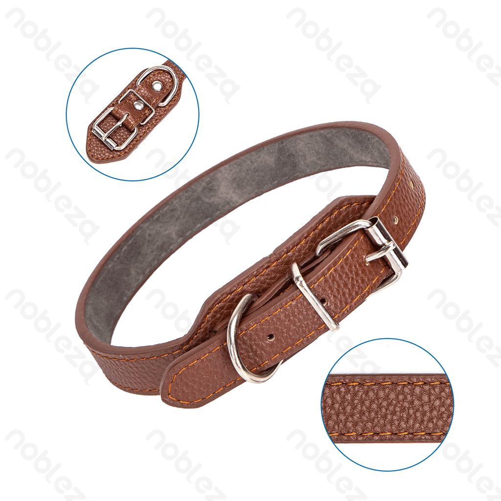 Aigostar PU lederen stevige hondenhalsband