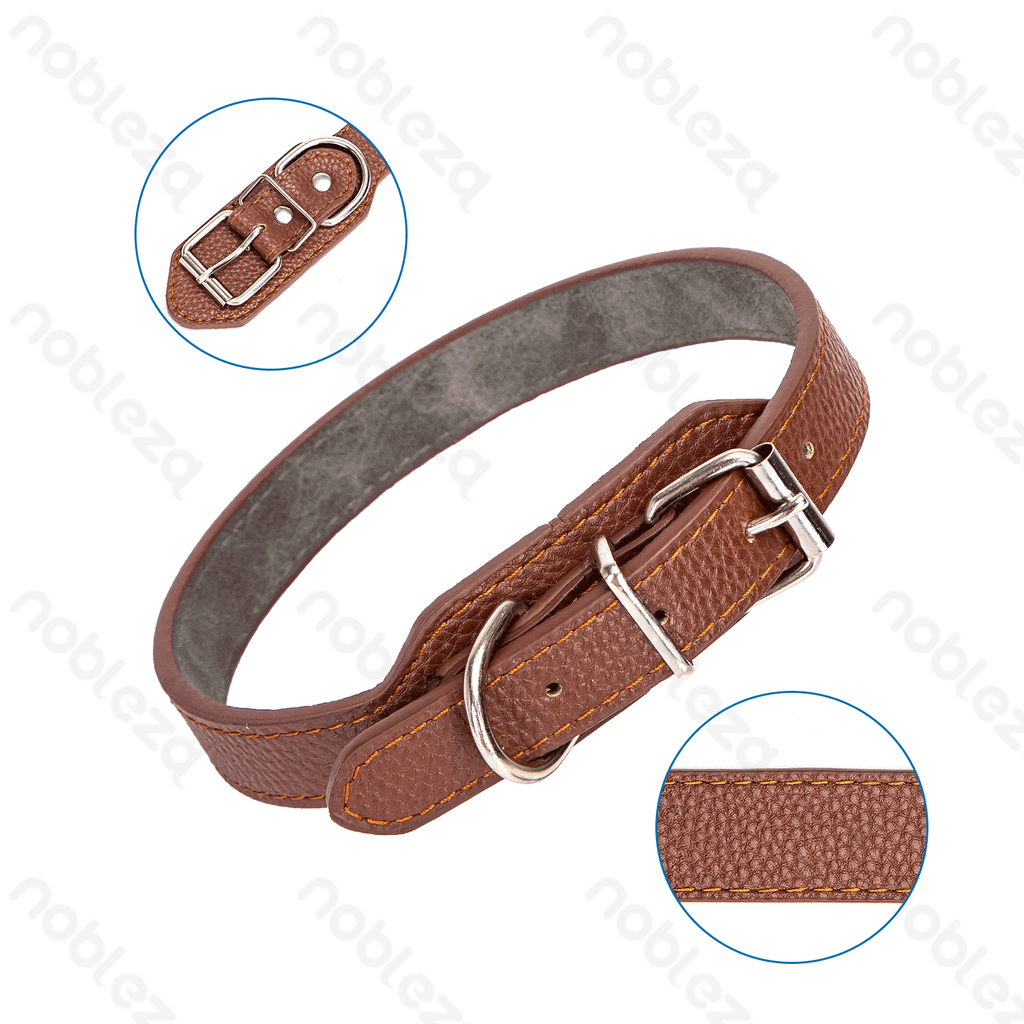 Aigostar PU lederen stevige hondenhalsband