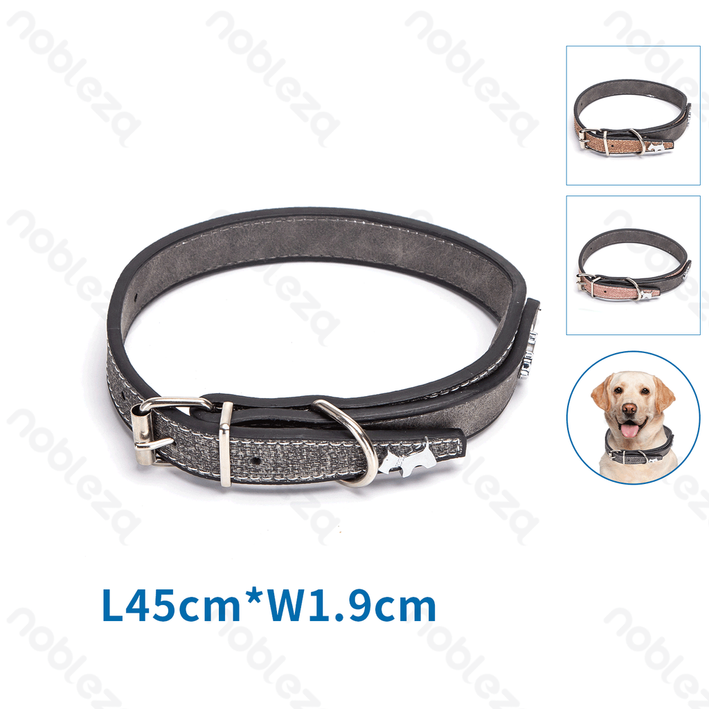 Aigostar PU lederen stevige hondenhalsband