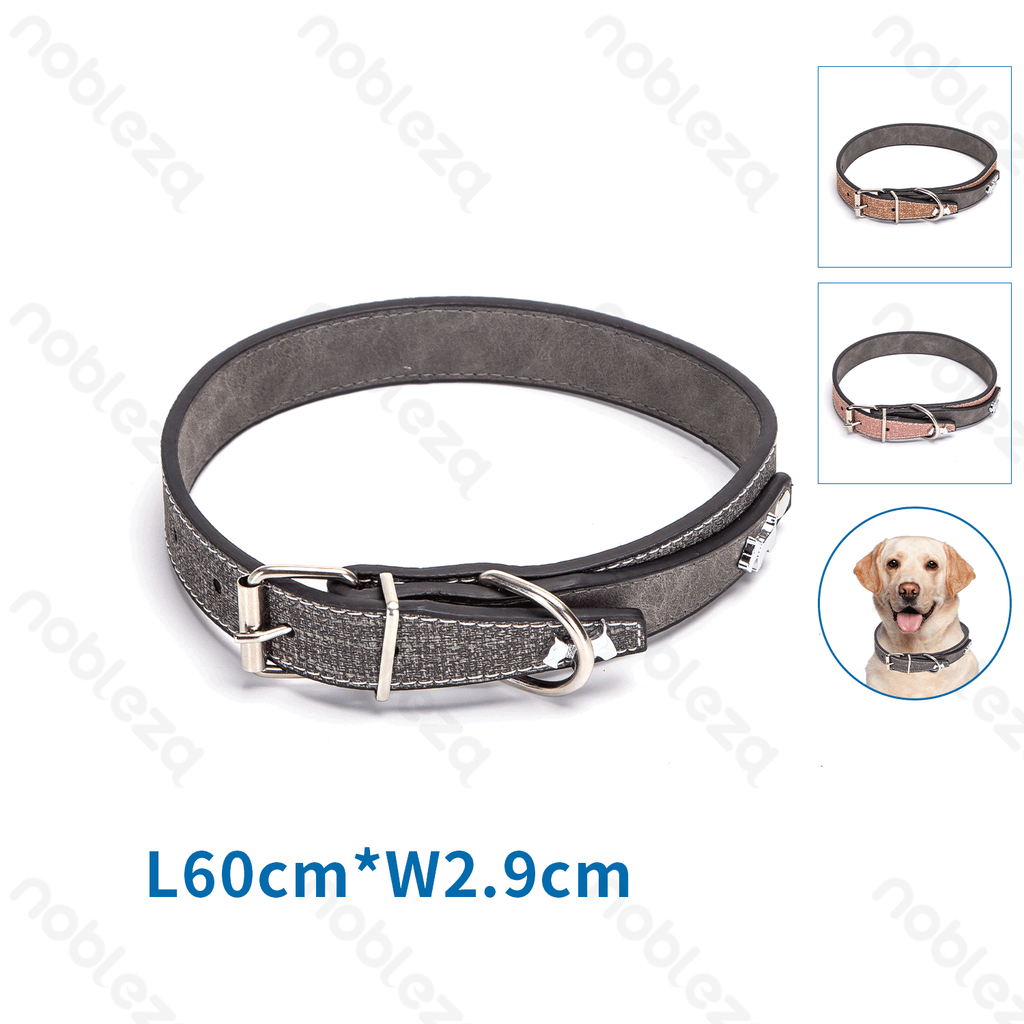 Aigostar PU lederen stevige hondenhalsband