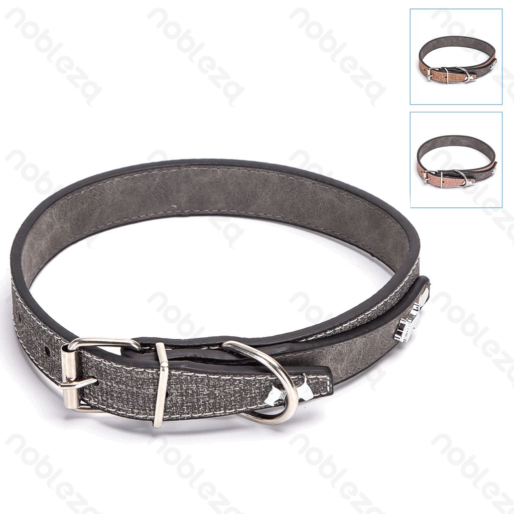 Aigostar PU lederen stevige hondenhalsband