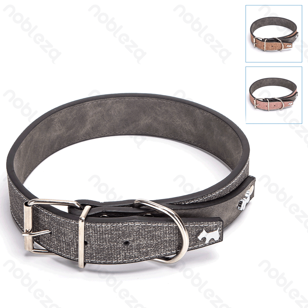 Aigostar PU lederen stevige hondenhalsband