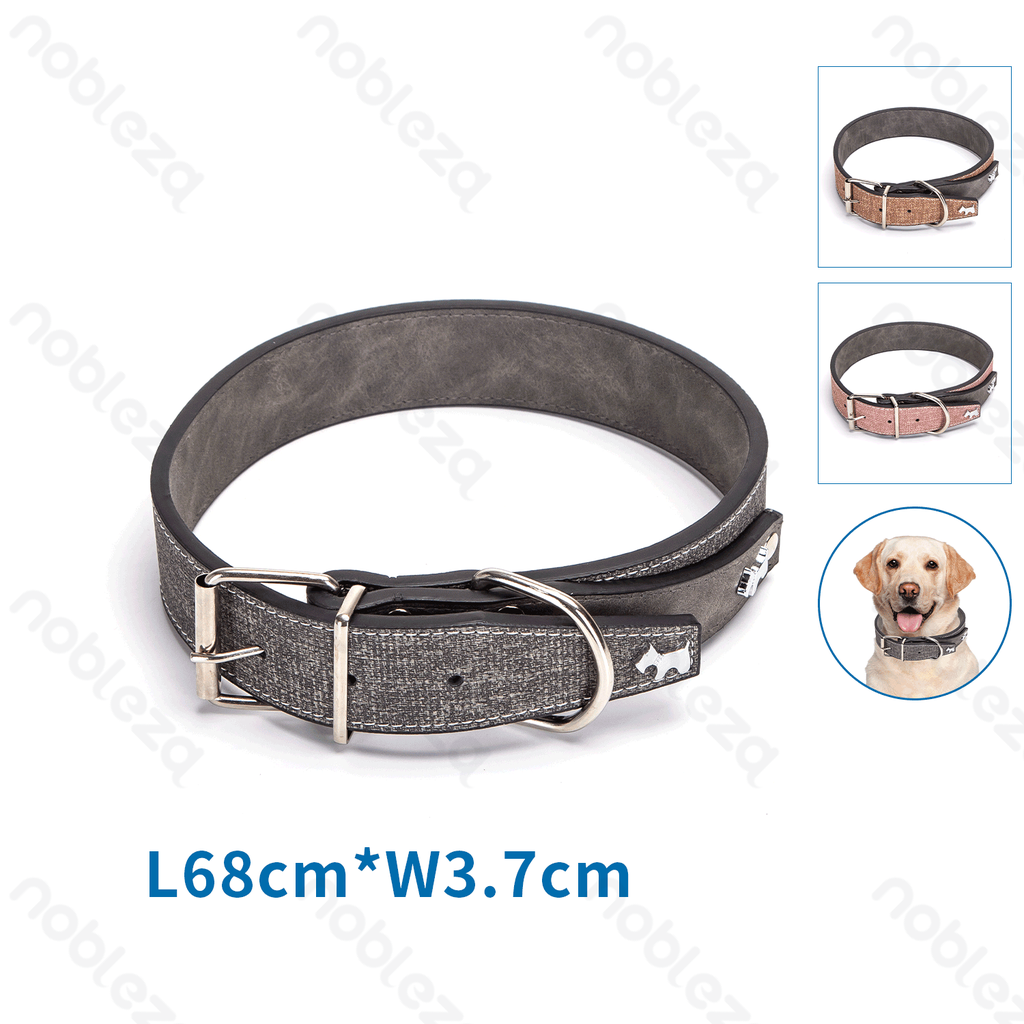 Aigostar PU lederen stevige hondenhalsband