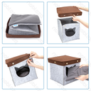 Aigostar Vierkant half afgesloten kattenhuis