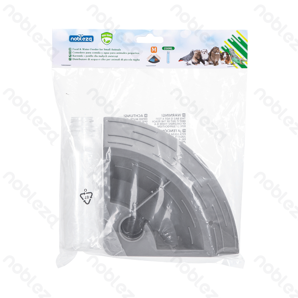 Aigostar Kunststof waaiervormige voer- en waterbak voor kleine dieren