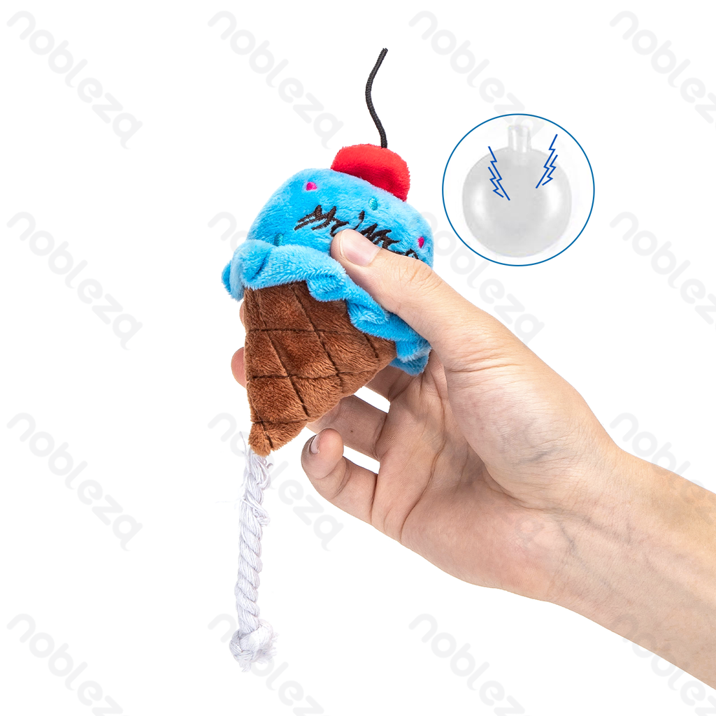 Aigostar Pluche Hondenspeelgoed met Geluid - Ijsje