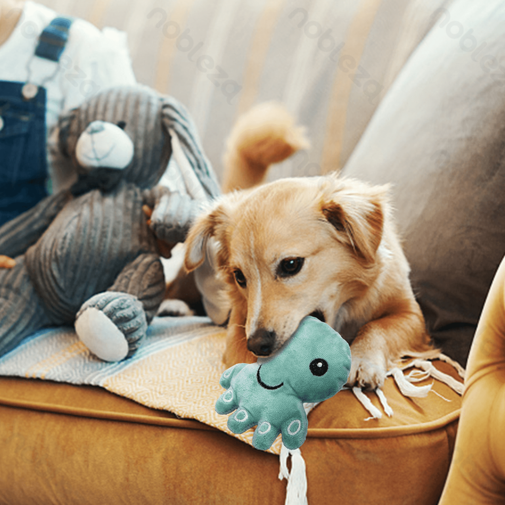 Aigostar Pluche hondenspeelgoed met geluid - Octopus