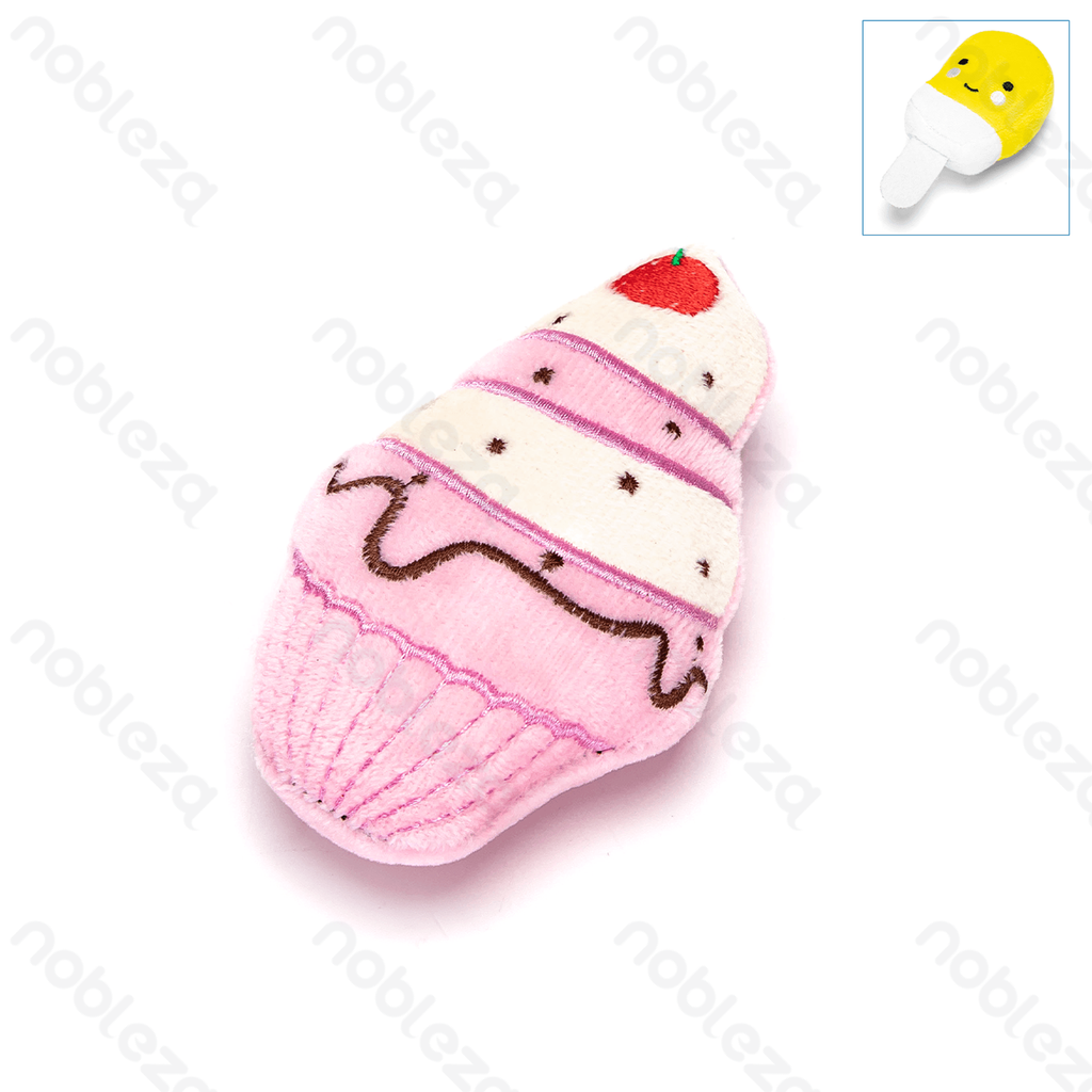 Aigostar Pluche Hondenspeelgoed met Geluid - Waterijsje & Cake