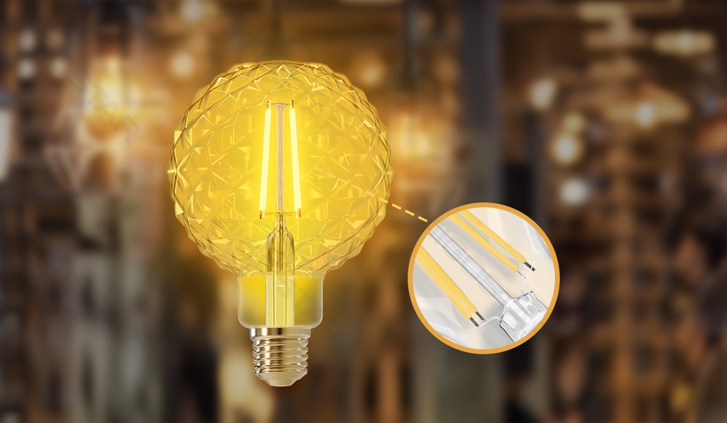 Aigostar LED Gloeilamp (Amber) T30 E27 4W