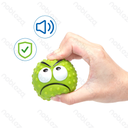 Aigostar Emoticon Vinyl hond piepend speelgoed