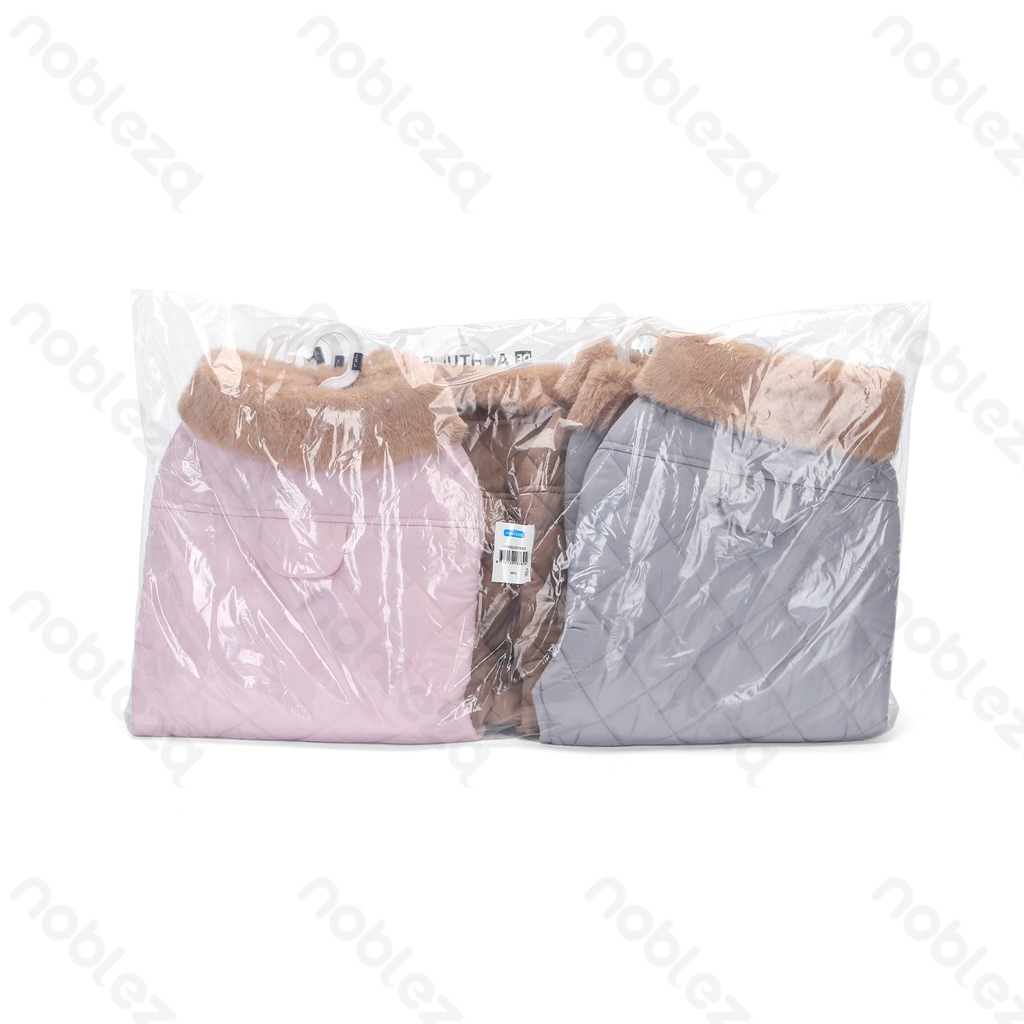 Aigostar Gewatteerde jas met bontkraag