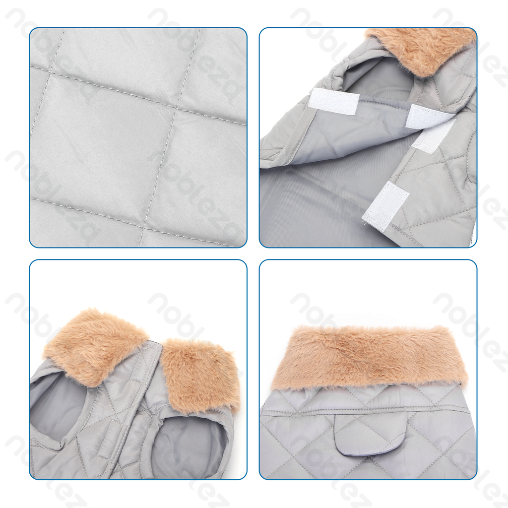 Aigostar Gewatteerde jas met bontkraag