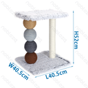 Aigostar Vierkleurige vierkante krabpaal met kralen