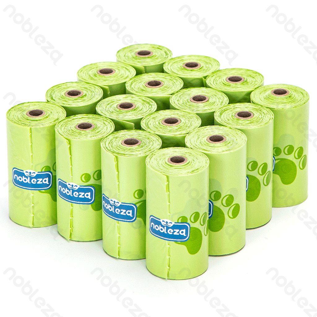 Aigostar Biodegradable trash bag W23*L32cm 1.5 mil Green 16pcs