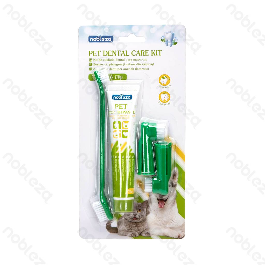 Aigostar Tandpasta & tandenborstelset voor huisdieren (Drie opzetborstels)