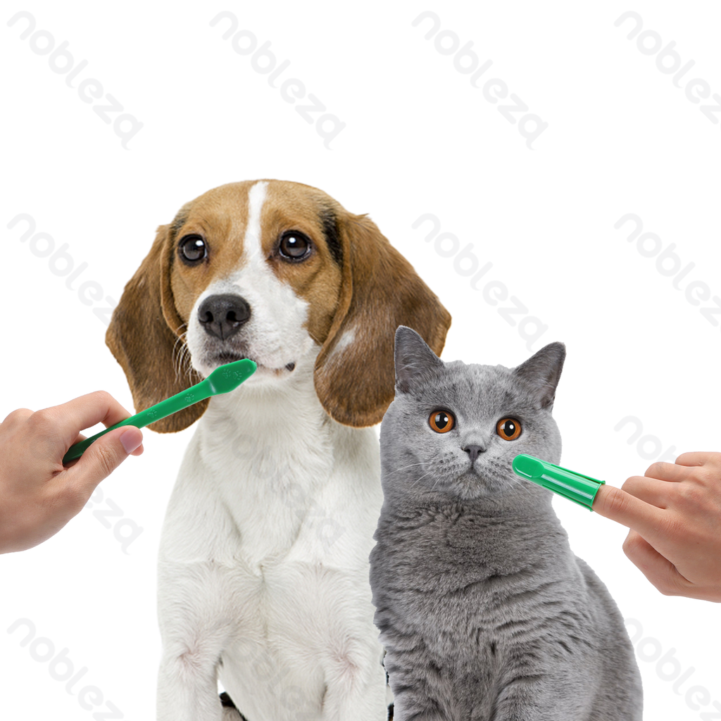 Aigostar Tandpasta & tandenborstelset voor huisdieren (Drie opzetborstels)