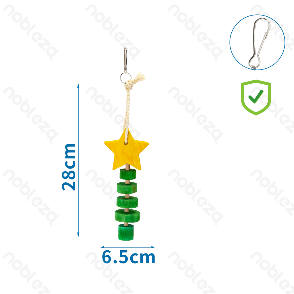Aigostar Koord met houten ster en kerstboom
