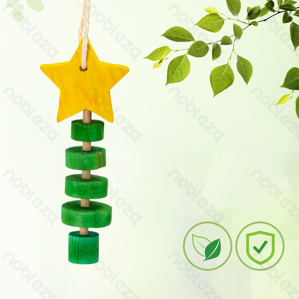 Aigostar Koord met houten ster en kerstboom